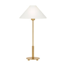 Load image into Gallery viewer, Hackney Table Lamp in Hand-Rubbed Antique Brass (31.75-Inch).
