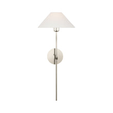 Load image into Gallery viewer, Hackney Tail Wall Light in Polished Nickel (1-Light).
