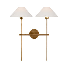 Load image into Gallery viewer, Hackney Tail Wall Light in Hand-Rubbed Antique Brass (2-Light).
