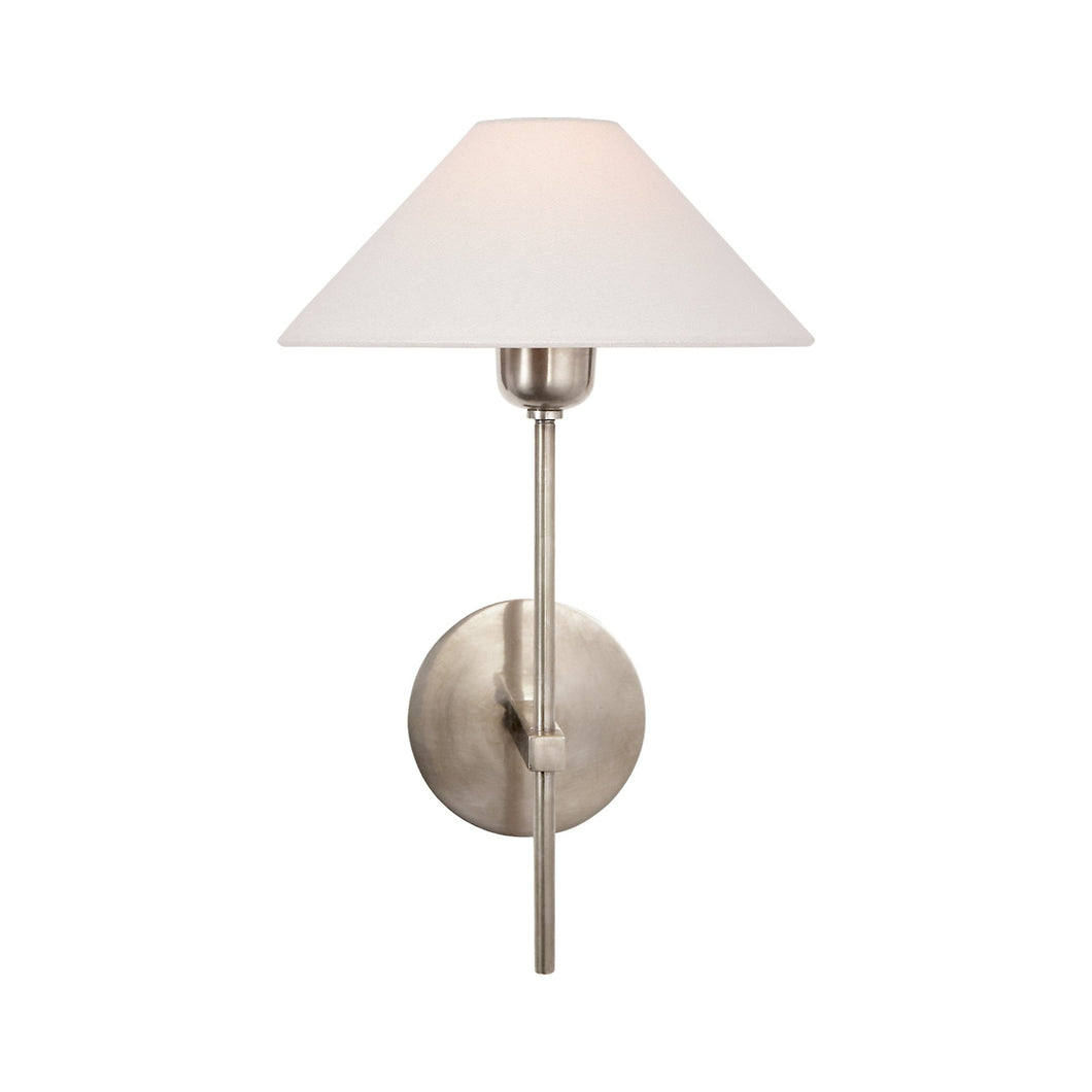 Hackney Wall Light in Antique Nickel.