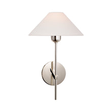 Load image into Gallery viewer, Hackney Wall Light in Polished Nickel.
