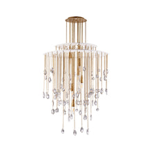 Load image into Gallery viewer, Hailee Chandelier in Natural Brass.
