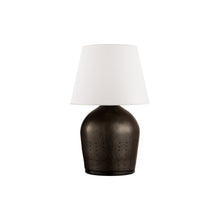 Load image into Gallery viewer, Halifax Table Lamp in Black Porcelain (Small).
