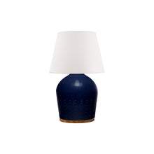 Load image into Gallery viewer, Halifax Table Lamp in Blue Ceramic (Small).
