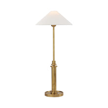 Load image into Gallery viewer, Hargett Table Lamp in Hand-Rubbed Antique Brass.
