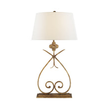 Load image into Gallery viewer, Harper Table Lamp in Gilded Iron.
