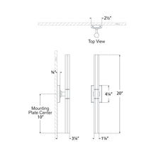 Load image into Gallery viewer, Hawthorne LED Bath Wall Light - line drawing.
