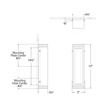 Load image into Gallery viewer, Hayles LED Bath Wall Light - line drawing.
