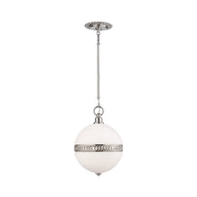 Load image into Gallery viewer, Hendricks Pendant Light in Polished Nickel (Small).
