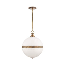 Load image into Gallery viewer, Hendricks Pendant Light in Natural Brass (Large).
