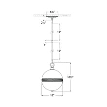 Load image into Gallery viewer, Hendricks Pendant Light - line drawing.

