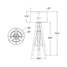 Load image into Gallery viewer, Holloway Floor Lamp - line drawing.
