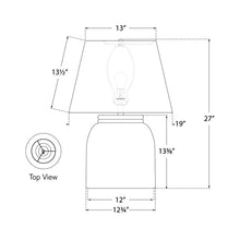 Load image into Gallery viewer, Indra Table Lamp - line drawing.
