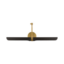 Load image into Gallery viewer, Issa LED Wall Light in Hand-Rubbed Antique Brass/Black.
