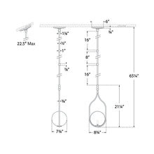 Load image into Gallery viewer, Jodo LED Pendant Light - line drawing.

