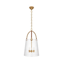 Load image into Gallery viewer, Julian Pendant Light in Natural Brass (Large).
