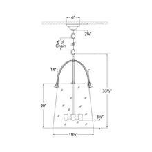 Load image into Gallery viewer, Julian Pendant Light - line drawing.
