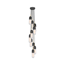 Load image into Gallery viewer, Junio Pendant Light in Bronze/Brass/Frosted Glass (10-Light).

