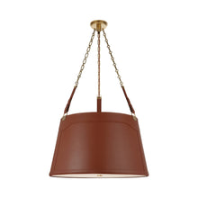 Load image into Gallery viewer, Karlie Pendant Light in Natural Brass.

