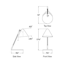 Load image into Gallery viewer, Laken Table Lamp - line drawing.
