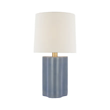 Load image into Gallery viewer, Lakepoint Table Lamp in Polar Blue Crackle.
