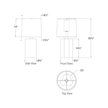 Load image into Gallery viewer, Lakepoint Table Lamp - line drawing.
