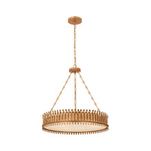 Load image into Gallery viewer, Leslie Chandelier in Gilded Iron (Medium).
