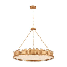 Load image into Gallery viewer, Leslie Chandelier in Gilded Iron (Large).
