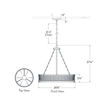 Load image into Gallery viewer, Leslie Chandelier - line drawing.
