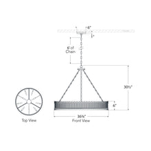 Load image into Gallery viewer, Leslie Chandelier - line drawing.
