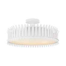 Load image into Gallery viewer, Leslie Semi Flush Mount Ceiling Light in Plaster White (Large).
