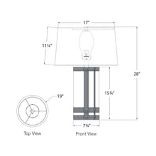 Load image into Gallery viewer, Lignum Table Lamp - line drawing.
