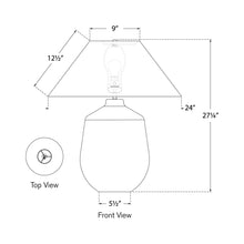 Load image into Gallery viewer, Lillis Table Lamp - line drawing.
