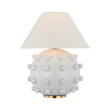 Load image into Gallery viewer, Linden Orb Table Lamp in Plaster White.
