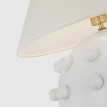 Load image into Gallery viewer, Linden Orb Table Lamp in Detail.
