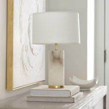 Load image into Gallery viewer, Lineham Table Lamp in living room.
