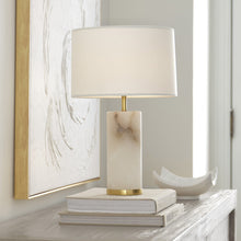 Load image into Gallery viewer, Lineham Table Lamp in living room.
