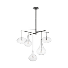 Load image into Gallery viewer, Lomme LED Chandelier in Gun Metal.
