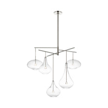 Load image into Gallery viewer, Lomme LED Chandelier in Polished Nickel.

