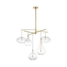 Load image into Gallery viewer, Lomme LED Chandelier in Soft Brass.
