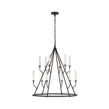 Load image into Gallery viewer, Lorio Chandelier in Aged Iron.
