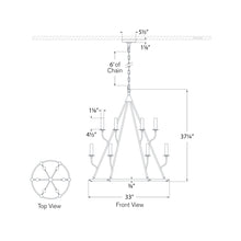 Load image into Gallery viewer, Lorio Chandelier - line drawing.
