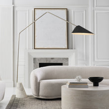 Load image into Gallery viewer, Lorna Arc Floor Lamp in living room.
