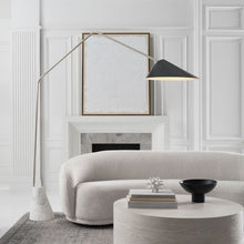 Load image into Gallery viewer, Lorna Arc Floor Lamp in living room.
