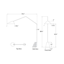 Load image into Gallery viewer, Lorna Arc Floor Lamp - line drawing.
