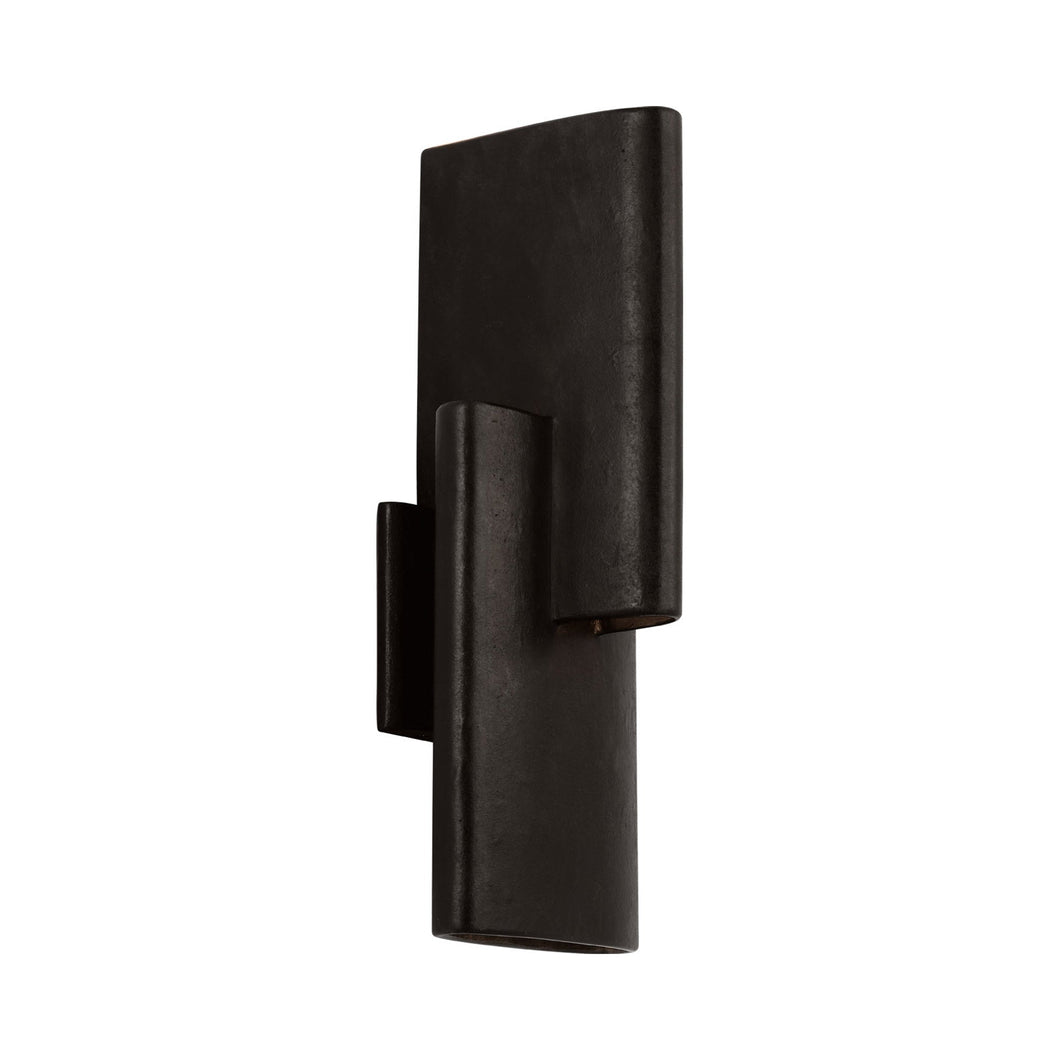 Lotura Intersecting LED Wall Light in Museum Black.