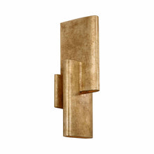 Load image into Gallery viewer, Lotura Intersecting LED Wall Light in Museum Gild.
