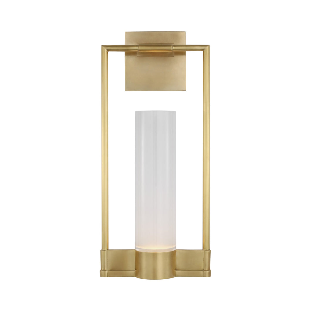 Lucid LED Wall Light in Antique Brass.