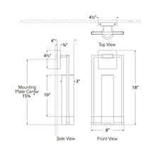 Load image into Gallery viewer, Lucid LED Wall Light - line drawing.
