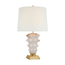 Load image into Gallery viewer, Luxor Table Lamp in Alabaster/Hand-Rubbed Antique Brass (Large).
